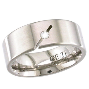 Diamond Wedding Ring Titanium (TBC37DS) 